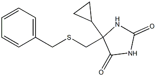 5-((benzylthio)Methyl)-5-cyclopropyliMidazolidine-2,4-dione Struktur