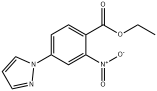 2-硝基-4-(1-吡唑基)苯甲酸乙酯 结构式