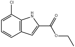 7-クロロ-1H-インドール-2-カルボン酸エチル 化学構造式