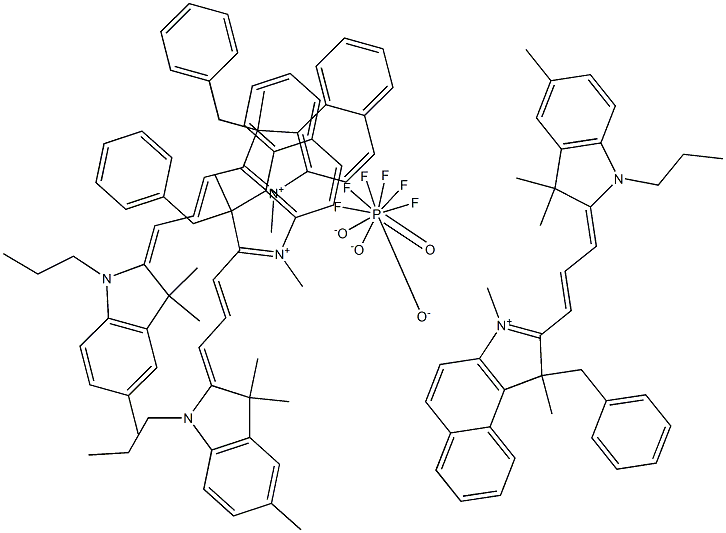 1-Benzyl-1,3-diMethyl-2-[3-(3,3,5-triMethyl-1-propyl-1,3-dihydro -indol-2-ylidene)-propenyl]-1H-benzo[e]indoliuM hexafluoro phosphate|苄基苯并吲哚甲基吲哚化合物