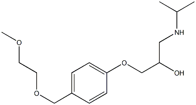 (2RS)-1-(IsopropylaMino)-3-[4-(2-Methoxyethoxy)Methyl]phenoxypropan-2-ol Structure