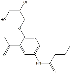 N-[3-Acetyl-4-[(2RS)-2,3-dihydroxypropoxy]phenyl]butanaMide Struktur