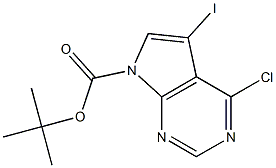 tert-butyl 4-chloro-5-iodo-7H-pyrrolo[2,3-d]pyriMidine-7-carboxylate Struktur