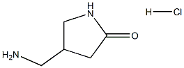 4-(アミノメチル)ピロリジン-2-オン塩酸塩 化学構造式