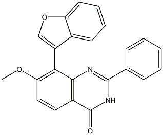 8-(benzofuran-3-yl)-7-Methoxy-2-phenylquinazolin-4(3H)-one Structure