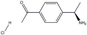 (R)-1-(4-(1-アミノエチル)フェニル)エタノン塩酸塩 化学構造式
