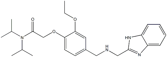2-(4-{[(1H-BenzoiMidazol-2-ylMethyl)-aMino]-Methyl}-2-ethoxy-phenoxy)-N,N-diisopropyl-acetaMide Struktur