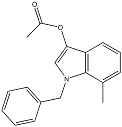 Acetic acid 1-benzyl-7-Methyl-1H-indol-3-yl ester Structure