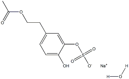 4-[2-(Acetyloxy)ethyl]-1-phenol 2-Sulfate SodiuM Hydrate Structure