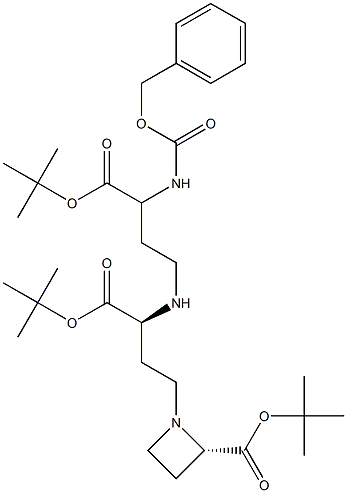(2S,3'S,3”S)-N-[3-[3-tert-Butoxycarbonyl-3-benzyloxycarbonylaMino(propylaMino)]-3-tert-butoxycarbonylpropyl]azetidine-2-carboxylic Acid tert-Butyl Ester Structure