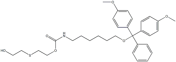 [6-[Bis(4-Methoxyphenyl)phenylMethoxy]hexyl]-carbaMic Acid 2-[(2-Hydroxyethyl)sulfanyl]ethyl Ester Struktur
