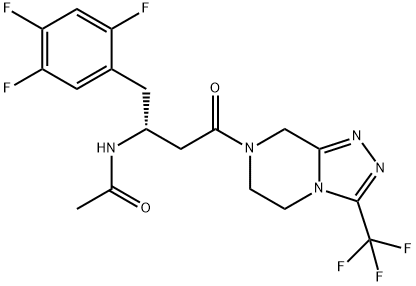 N-乙酰基西他列汀,1379666-94-0,结构式