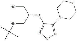 (2R)-3-[(1,1-DiMethylethyl)aMino]-2-[[4-(Morpholin-4-yl)-1,2,5-thiadiazol-3-yl]oxy]propan-1-ol Structure