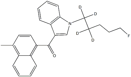 [1-(5-Fluoropentyl-d4)-1H-indol-3-yl](4-Methyl-1-naphthalenyl)Methanone, , 结构式