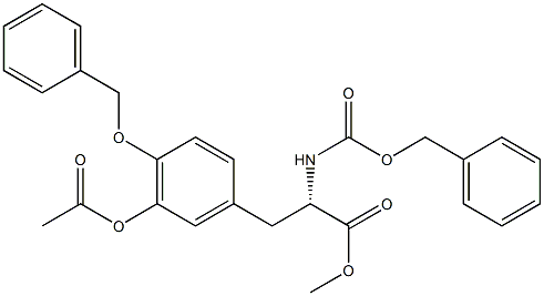 3-Acetyloxy-N-[(phenylMethoxy)carbonyl]-O-(phenylMethyl)-L-tyrosine Methyl Ester Structure