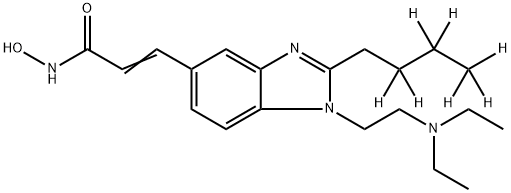 (2E)-3-[2-Butyl-1-[2-(diethylaMino)ethyl]-1H-benziMidazol-5-yl]-N-hydroxy-2-propenaMide-d7 Structure