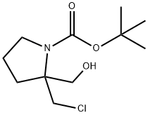 tert-butyl 2-(chloroMethyl)-2-(hydroxyMethyl)pyrrolidine-1-carboxylate Structure