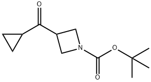 tert-butyl 3-(cyclopropanecarbonyl)azetidine-1-carboxylate Struktur