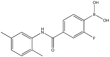 4-(2,5-二甲基苯基氨基甲酰)-2-氟苯硼酸,97%, , 结构式