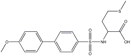 N-(4'-甲氧基-4-联苯基磺酰基)-S-甲基-DL-同型半胱氨酸 结构式