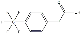 4-(Pentafluorothio)phenylacetic acid, 97% Structure