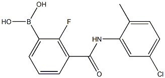 3-(5-氯-2-甲基苯氨基甲酰)-2-氟苯硼酸,97%, , 结构式