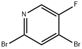 2,4-ジブロモ-5-フルオロピリジン 化学構造式