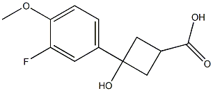 3-(3-Fluoro-4-Methoxy-phenyl)-3-hydroxy-cyclobutanecarboxylic acid Structure