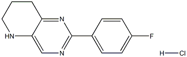 2-(4-Fluoro-phenyl)-5,6,7,8-tetrahydro-pyrido[3,2-d]pyriMidine hydrochloride 化学構造式