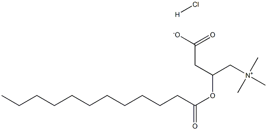 月桂酰氯左旋肉碱盐酸盐 结构式