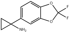 1-(2,2-二氟-1,3-苯并二噁茂-5-基)环丙胺, 1196157-40-0, 结构式