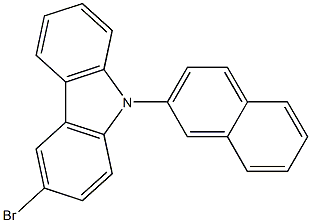 3-溴-N-(2-萘基)咔唑, , 结构式