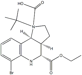  (3AS,4R,9BS)-1-TERT-BUTYL 4-ETHYL 6-BROMO-3,3A,4,5-TETRAHYDRO-1H-PYRROLO[3,2-C]QUINOLINE-1,4(2H,9BH)-DICARBOXYLATE