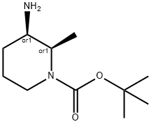 cis-tert-butyl 3-aMino-2-Methylpiperidine-1-carboxylate 结构式
