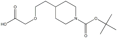 4-(2-CarboxyMethoxy-ethyl)-piperidine-1-carboxylic acid tert-butyl ester Struktur