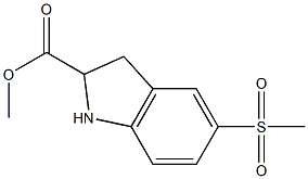 5-Methanesulfonyl-2,3-dihydro-1H-indole-2-carboxylic acid Methyl ester Structure