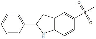 5-Methanesulfonyl-2-phenyl-2,3-dihydro-1H-indole 结构式