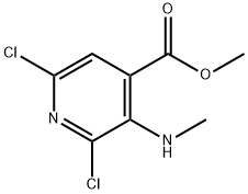 2,6-二氯-3-(甲氨基)异烟酸甲酯, 1418117-91-5, 结构式