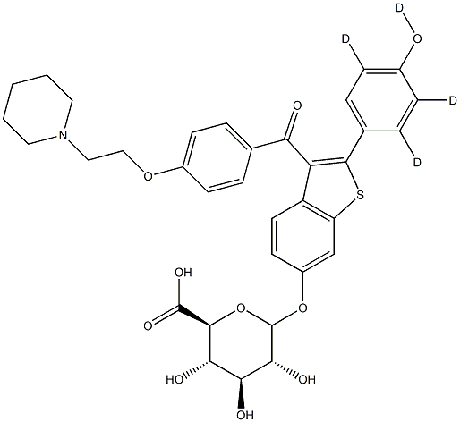 Raloxifene-D4-Glucuronide Struktur