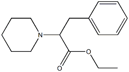 3-フェニル-2-(ピペリジン-1-イル)プロパン酸エチル 化学構造式