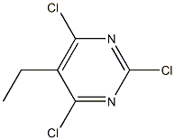 2,4,6-三氯-5-乙基嘧啶, , 结构式