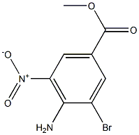 3-ニトロ-4-アミノ-5-ブロモ安息香酸メチル 化学構造式