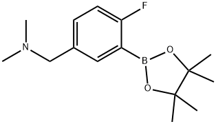 2-フルオロ-5-(ジメチルアミノメチル)フェニルボロン酸ピナコールエステル 化学構造式