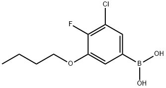 3-丁氧基-5-氯-4-氟苯基硼酸,2096332-32-8,结构式