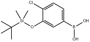 3-t-Butyldimethylsilyloxy-4-chlorophenylboronic acid Struktur