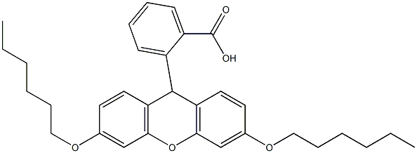 2-(3,6-Dihexyloxyxanthen-9-yl)benzoic Acid Structure