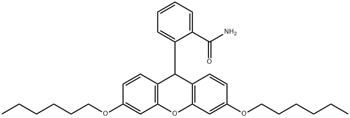 2-(3,6-Dihexyloxyxanthen-9-yl)benzaMide Structure
