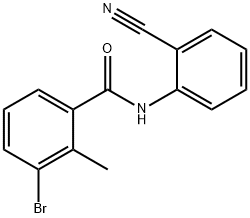 N-(2-氰基苯基)-2-甲基-3-溴苯甲酰胺,1363165-97-2,结构式