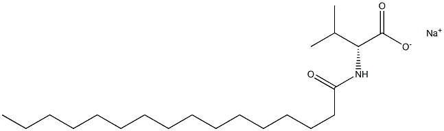 N-十六酰基-D-缬氨酸-钠盐 结构式