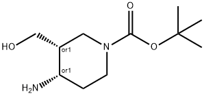 cis-1-Boc-4-aMino-3-piperidineMethanol Structure
